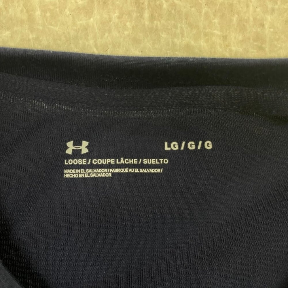 Under Armour Notre Dame Fighting Irish Logo Lockup Tech Raglan Long Sleeve Sz L - Picture 2 of 5